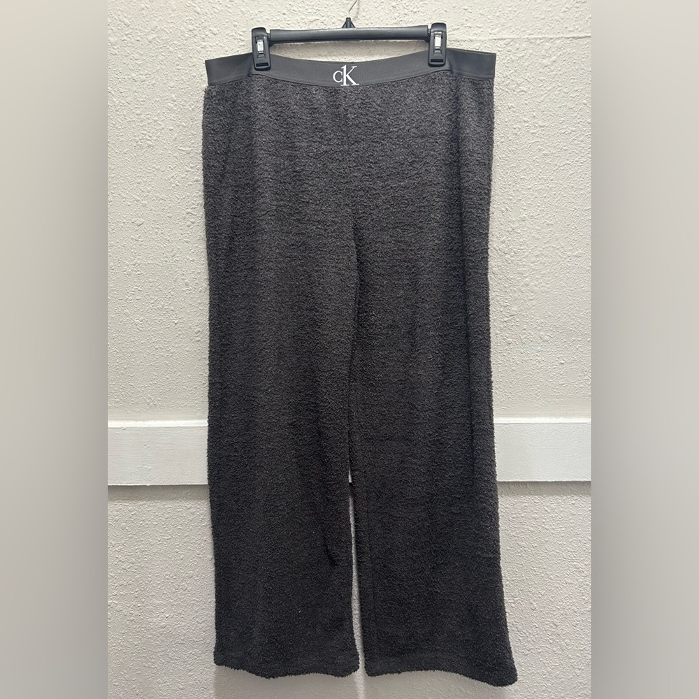 Calvin Klein Ck One Plush Sleep Pants Dark Grey Size Large